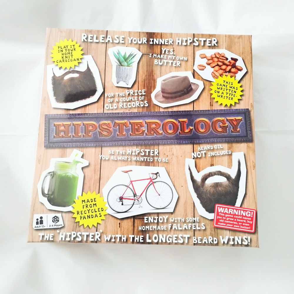 Hipsterology Board Game - Colorful Wood Panel Box
